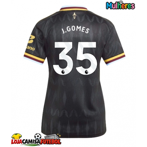 Camisa de Futebol Aston Villa Joao Gomes #35 Equipamento Secundário Mulheres 2026-27 Manga Curta